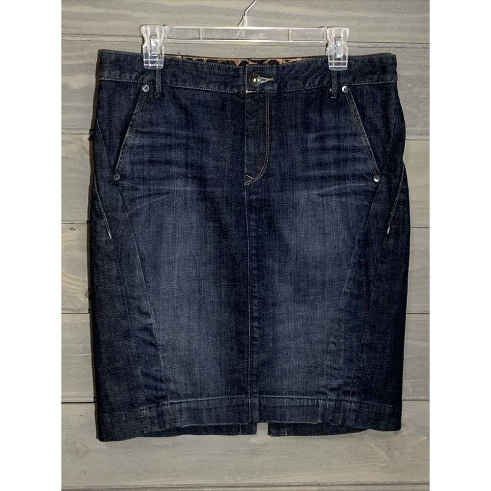 X2 Quality Denim Jean Skirt Womens 10 Mini Dark Wash Summer Casual